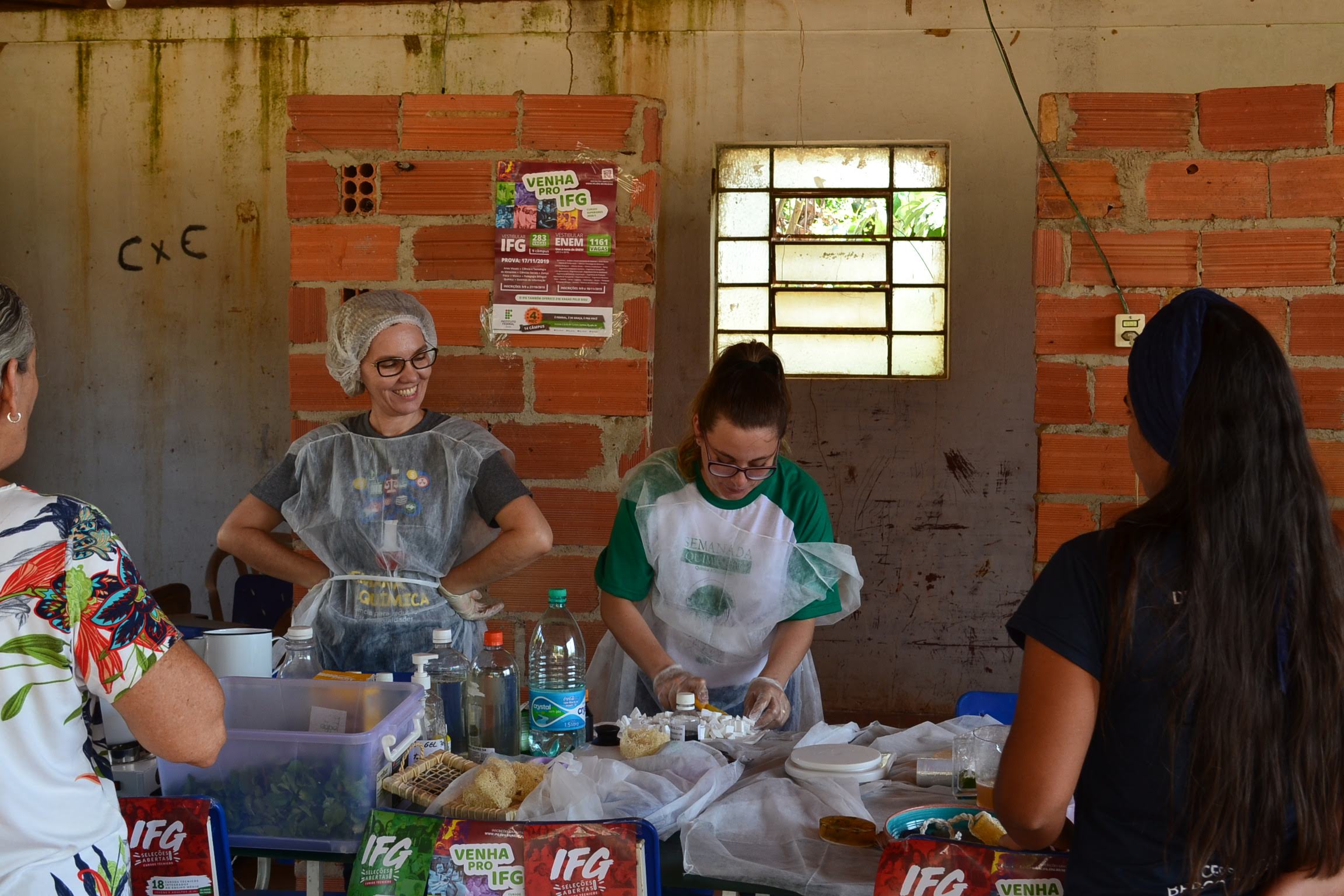 Oficina do curso de extensão realizada no assentamento de Canudos, em Goiás